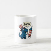 おもしろ愛国T-Rex花火Tシャツデザイン_1 コーヒーマグカップ (中央)