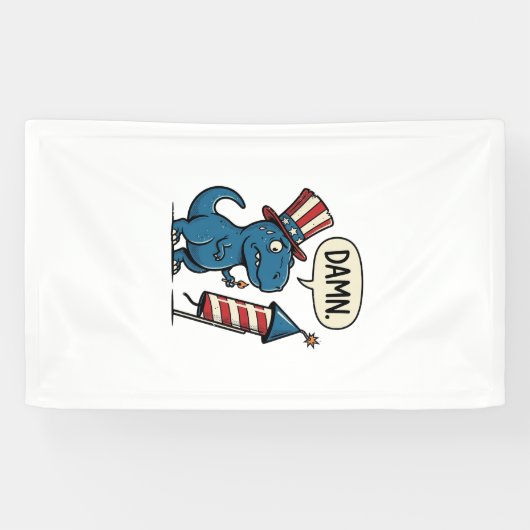 おもしろ愛国T-Rex花火Tシャツデザイン_1 横断幕 (横)