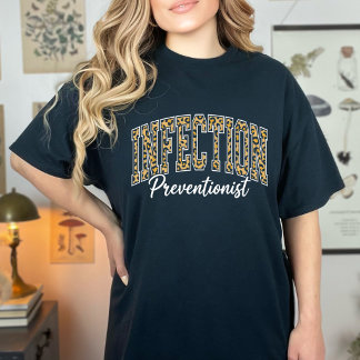 おもしろ感染予防士 レオパードプリント メディカ Tシャツ
