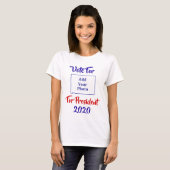 おもしろ投票用紙（あなたの写真を追加） 2020年選挙 Tシャツ (正面フル)