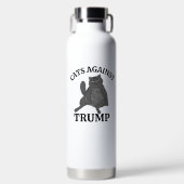 おもしろ政治ネコ反トランプコーヒーギフトお父さんお母さん ウォーターボトル (正面)
