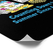 おもしろ教師学校カレンダーミーム夏休み ポスター (角)