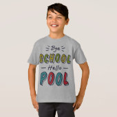 おもしろ最後の登校日男子Tシャツ - 学校さようなら Tシャツ (正面フル)