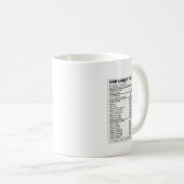 おもしろ栄養成分表示パパエネルギーの真実ギフトマグ コーヒーマグカップ (正面右)