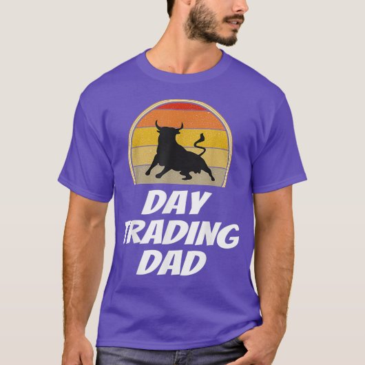 おもしろ株デイトレーダー父シャツ 株式トレーダー Tシャツ (正面)