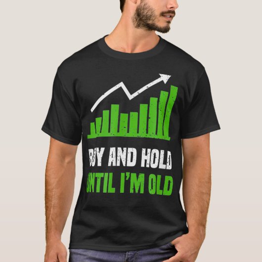 おもしろ株トレーダー配当買ってホールドトレード Tシャツ (正面)