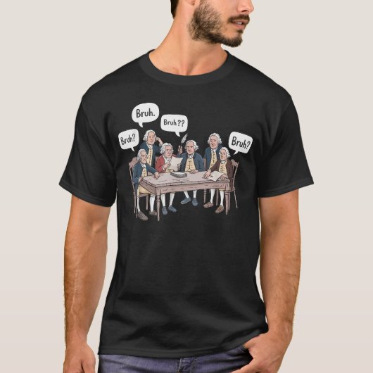 おもしろ歴史教師 建国の父 歴史 Tシャツ (正面)