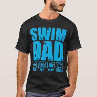 おもしろ水泳パパ 自慢のスイマー お父さん ユーモア 父の日 Tシャツ