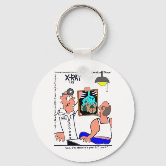 おもしろ消化器系Tシャツ ギフト キーホルダー (正面)
