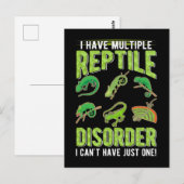 おもしろ爬虫類ゲコリザードラバー ポストカード (正面/裏面)