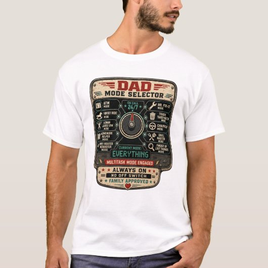 おもしろ父モードセレクター 父の日 Tシャツ (正面)