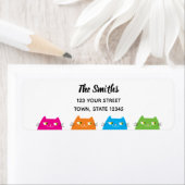 おもしろ猫の差出人住所 ラベル (インサイチュ)