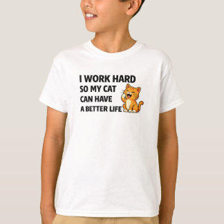 おもしろ猫好きマグカップ - 私は猫のために頑張っている Tシャツ