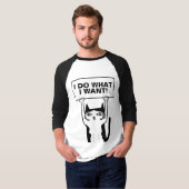 おもしろ猫Tシャツ 私がやりたいことをやる Tシャツ (正面フル)