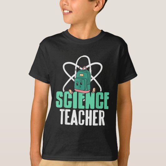 おもしろ理科教師バックパック 学校のユーモア Tシャツ (正面)
