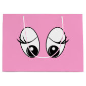 おもしろ目ギフトバッグ ラージペーパーバッグ (正面)