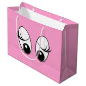 おもしろ目ギフトバッグ ラージペーパーバッグ (正面アングル)