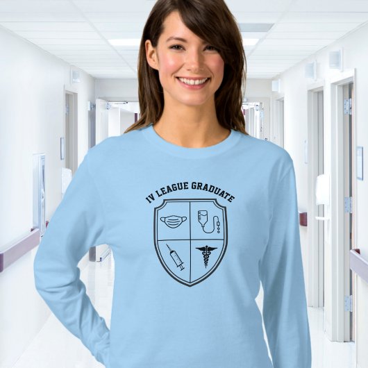 おもしろ看護師 I.V. League Tシャツ