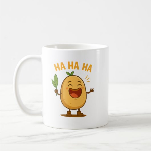 おもしろ笑いじゃがいもマグカップ コーヒーマグカップ (左)