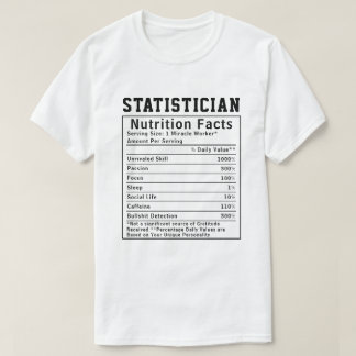 おもしろ統計学者 栄養成分 データサイエンス Tシャツ