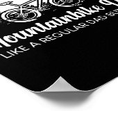 おもしろ自転車乗り MTB マウンテンバイク パパ ポスター (角)