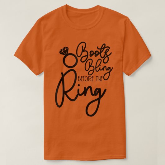 おもしろ花嫁介添え 花嫁  bacheloretteパーティ ブーツ きらきら tシャツ (デザイン正面)