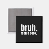 おもしろ英語教師 読書 Read A Book Bruh - L マグネット (正面/裏面)