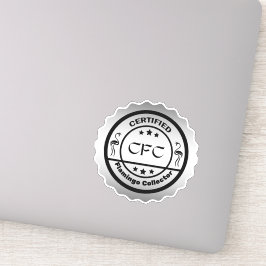 おもしろ認定フラミンゴコレクター ブラック＆シルバー シール