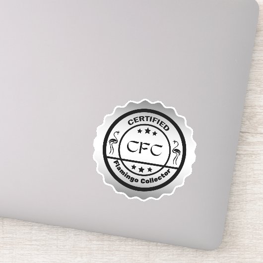 おもしろ認定フラミンゴコレクター ブラック&シルバー シール (詳細)