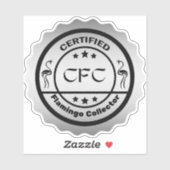 おもしろ認定フラミンゴコレクター ブラック&シルバー シール (シート)