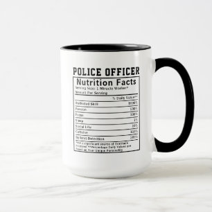 おもしろ警察官の栄養成分表示 副署官のプレゼント マグカップ