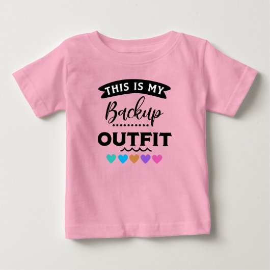 おもしろ赤ちゃん女の子のワードアート ベビーTシャツ (正面)