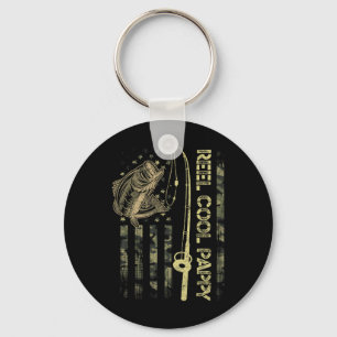 おもしろ迷彩アメリカ国旗パパTシャツ Reel Cool Pappy キーホルダー