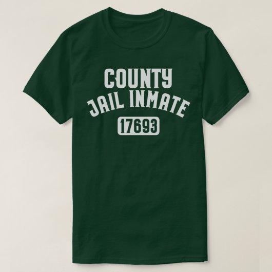 おもしろ郡刑務所囚人番号17693プレゼント Tシャツ (デザイン正面)