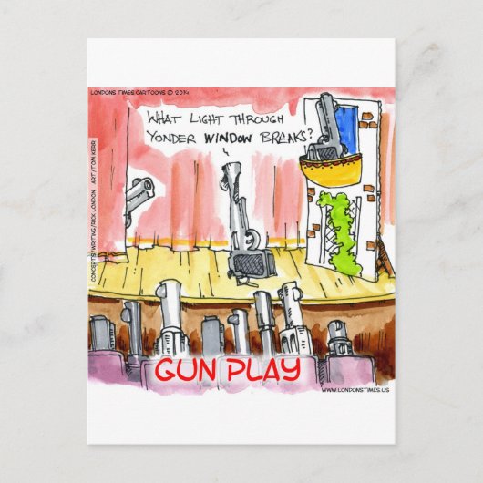 おもしろ銃カートゥーン ポストカード (正面)