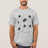おもしろ銃弾穴プリント メンズTシャツ - エッジィ グラフ Tシャツ (正面)