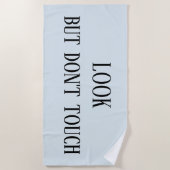 おもしろ雑貨 看るなさわるな ビーチタオル (正面)