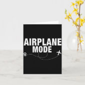 おもしろ飛行機モード 旅行者へのギフト カード (黄色い花)