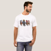  おもしろ馬レースジョッキー競馬ダービー騎手レース  Tシャツ (正面フル)