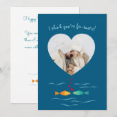 おもしろ魚パンクスた写真バレンタインデー シーズンカード (正面/裏面)