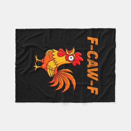 おもしろ鶏コワイイおとりコメ引用クォートおお フリースブランケット (正面(横))