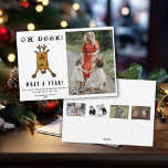 おもしろ鹿のデジカメ帳 今年のクリスマス フォトコラージュ シーズンカード<br><div class="desc">おもしろ鹿のデジカメ帳 今年のクリスマス フォトコラージュ ホリデーカード。かわいい鹿のイラストと「今年も大変だったね（Oh deer,  what a year!）」のユーモアあふれるデザイン。表にあなたの写真、裏に4枚の写真を入れて。</div>