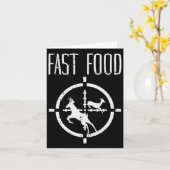 おもしろ鹿 ハンター ギフト 弓狩猟 ユーモア マクドナルド風 Deer カード (黄色い花)