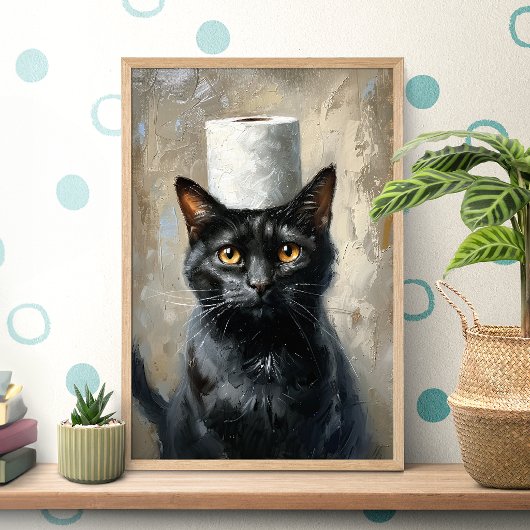 おもしろ黒猫トイレットペーパー ポスター