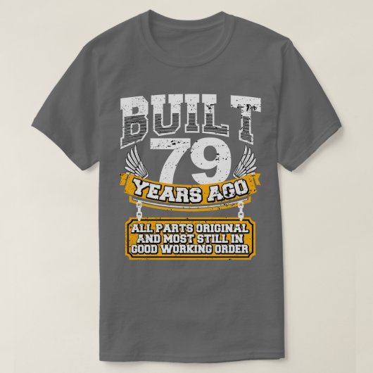おもしろ79歳の誕生日Tシャツ ビンテージ 79年前から存在 Tシャツ (デザイン正面)