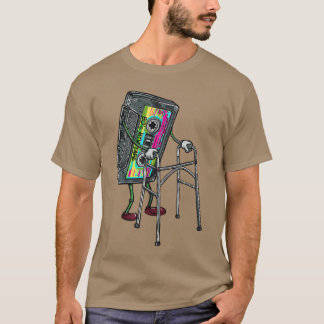 おもしろ80年代ミュージックテープ風レトロ音楽ジョーク家族 Tシャツ