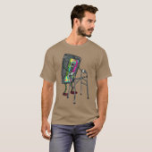 おもしろ80年代ミュージックテープ風レトロ音楽ジョーク家族 Tシャツ (正面フル)