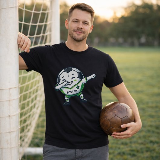 おもしろ＆かわいいダッブリングサッカーボール Tシャツ