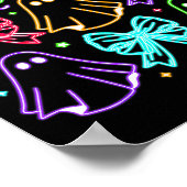 おもしろ かわいい ブー 幽霊 そっきー シーズン グロー イン ハロウィン ポスター (角)