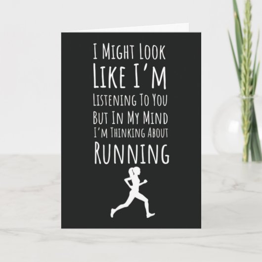 おもしろ かわいい ランニング カード ランナー 運動 彼女のため (正面)